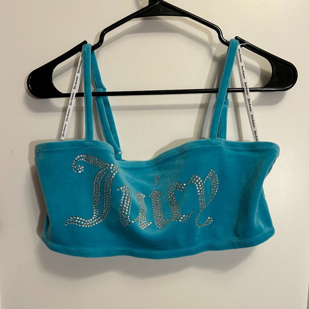 Juicy Couture Velour Rhinestone Crop Top